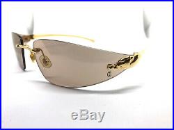 Cartier Panthere Rimless GOLD Vintage Eyeglasses / Sunglasses Louis santos