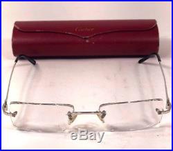 Cartier Platinum Eyeglasses Frames 3998618 20 140 Thin Made in France VTG