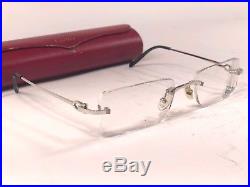 Cartier Platinum Eyeglasses Frames 3998618 20 140 Thin Made in France VTG