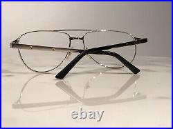 Cartier Platinum Santos DuMont Sunglasses Glasses Eyeglasses Frame Vintage