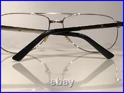 Cartier Platinum Santos DuMont Sunglasses Glasses Eyeglasses Frame Vintage