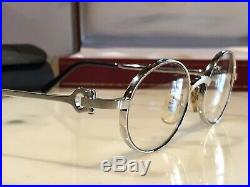 Cartier Platinum Spider Vintage Sunglasses Glasses Frame Metal Wire Brushed