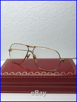 Cartier Rare Frames With Lenses Paris France 140 Gold Vintage Eyeglasses 59-12