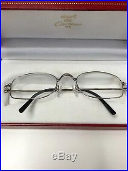 Cartier Rare Frames With Lenses Paris France 140 Silver Vintage Eyeglasses