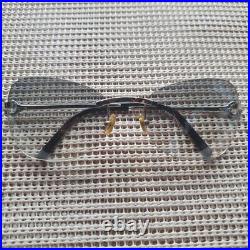 Cartier Rimless Frame C decor Sunglasses 100% Authentic MADE in FRANCE