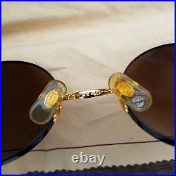 Cartier Rimless Frame C decor Sunglasses Authentic MADE in FRANCE /w case