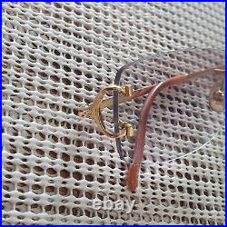 Cartier Rimless Frame Sunglasses MADE in FRANCE Gold Finish/17