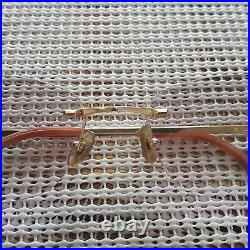 Cartier Rimless Frame Sunglasses MADE in FRANCE Gold Finish/17