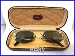 Cartier Rimless Silver Vintage Eyeglasses / Sunglasses 2point Vendome Santos