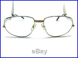 Cartier Romance Louis 1986 Vintage Eyeglasses / Sunglasses Gold Silver 56-16-130