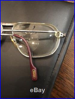 Cartier Tank 1988 59-14 Silver Vintage Eyeglasses / Sunglasses Vendome Santos