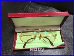 Cartier Tank 1988 Vintage Eyeglasses / Sunglasses Louis Trinity 59-14 with Case