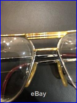 Cartier Tank 59-14 Silver Gold Vintage Eyeglasses / Sunglasses Vendome Santos