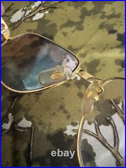 Cartier Trinity Vintage Eyeglasses Gold Frame with storage box Unisex