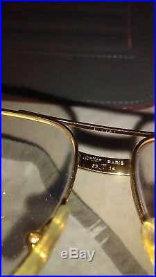Cartier Vendome, Gold Frame, Clear Aviator Lenses, Vintage glasses free shipping