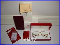 Cartier Vendome LOUIS Clear Lens Gold Plated Frame Glasses 59/16 135