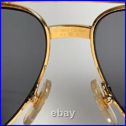 Cartier Vendome Louis Ochialli 18K Gold Plated Sunglasses 62-14-140 Full Set