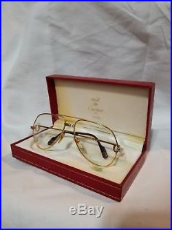 Cartier Vendome Santos Vintage Sunglasses Lunettes Sonnenbrille Gold Eyeglasses