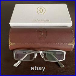 Cartier Vintage Eyeglasses CA005 C3 Gray 50? 19 140 with box & Case