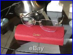 Cartier Vintage Rimless Panther Eye Glasses Women Style