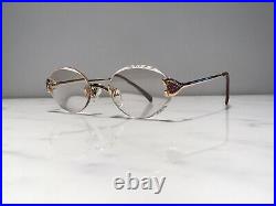 Cartier Vintage Ruby Scala C Decor Gold Sunglasses Glasses Eyeglasses Frame
