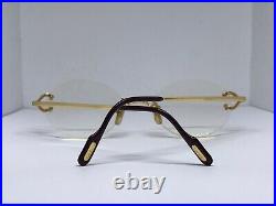 Cartier Vintage Scala C Decor Gold Vintage Sunglasses Glasses Eyeglasses Frame
