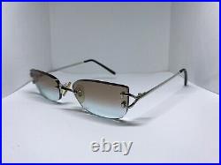 Cartier Vintage Scala C Decor Platinum Sunglasses Glasses Eyeglasses Frame