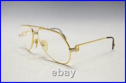 Cartier Vintage Teardrop Eyeglasses Gold Metal Frame 59 14 140 No accessories