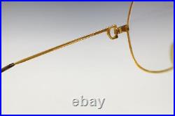 Cartier Vintage Teardrop Eyeglasses Gold Metal Frame 59 14 140 No accessories