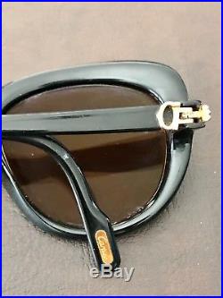 Cartier Women's Vintage Black / Gold Conquete Glasses Frames Prescription