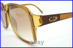 Christian Dior Vintage Sunglasses Square CD logo Cell frame Brown Eyewear 8974k