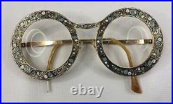 Christian Dior by Tura Enameled Jeweled Eye Glasses 1967 Vintage Collector Rare