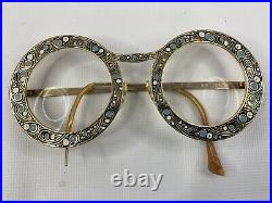 Christian Dior by Tura Enameled Jeweled Eye Glasses 1967 Vintage Collector Rare