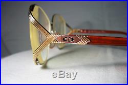 Christian Dior eyeglasses oversized round oval women's frames gold plated vintag