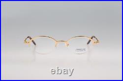 Christian Lacroix 5047 08, Vintage 90s half rim small oval eyeglasses frames NOS