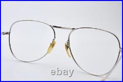 Classic Retro Eyewear Glasses AMOR White Gold Plated Cat-Eye Eyeglasses Frame