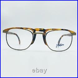Claude Montana eyeglasses Unisex Angular Braun Gold Vintage M 647 50/18 145 NOS