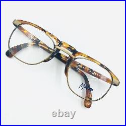 Claude Montana eyeglasses Unisex Angular Braun Gold Vintage M 647 50/18 145 NOS