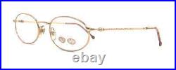 Club LA 6312 Oval Gold Metal Fancy Vintage Women's Eyeglasses 90s France NOS