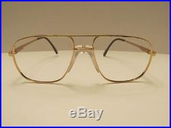 Cottet 2402 Rare Vintage Gold Aviator Eyeglasses Made in France Size 55 16 140