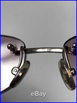 Double C Décor precious glasses rimless solid 18K 750 White Gold Vintage