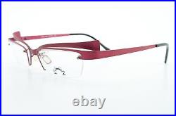 Eyedc Glasses Mod. V586 006 48-21 120 Red Flexi Metal Semi Rim Vintage France