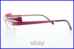 Eyedc Glasses Mod. V586 006 48-21 120 Red Flexi Metal Semi Rim Vintage France