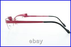 Eyedc Glasses Mod. V586 006 48-21 120 Red Flexi Metal Semi Rim Vintage France