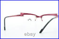 Eyedc Glasses Mod. V586 006 48-21 120 Red Flexi Metal Semi Rim Vintage France