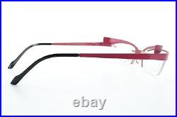 Eyedc Glasses Mod. V586 006 48-21 120 Red Flexi Metal Semi Rim Vintage France