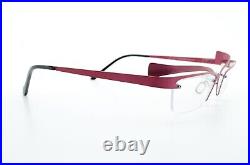 Eyedc Glasses Mod. V586 006 48-21 120 Red Flexi Metal Semi Rim Vintage France