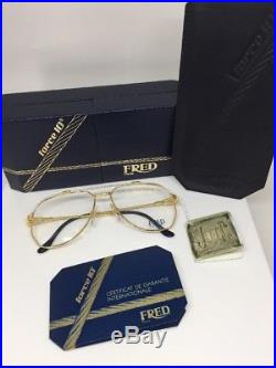 FRED America Cup Paris LUNETTES Eyeglasses Sunglasses Force 10 22kt Gold Plated