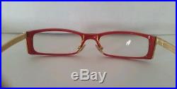 Fred St. Moritz 004 Red Gold Eyeglasses Lunettes Polished Platinum Cartier