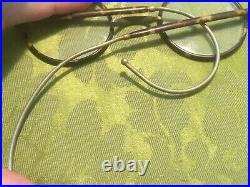 FRENCH 1920s ROUND EYEGLASSES SPECTACLESSILVER METAL & TORTOISE CELLULOIDMINT